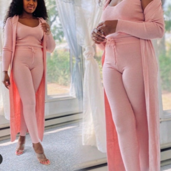 3-Piece Ribbed Knit Set | Pink
S/M - Picture 2 of 3